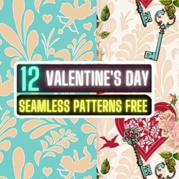 12 Valentine's Day Seamless Patterns Free Download