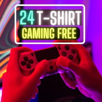Editable 24 Gaming T-shirt Design Bundle Free Download