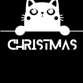 meowy christmas tshirt design