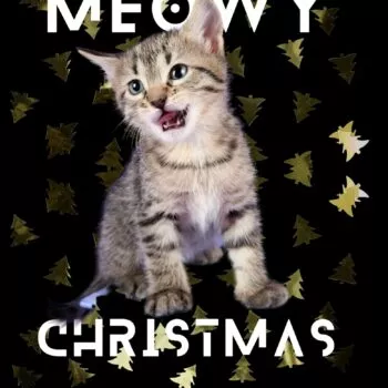 meowy christmas tshirt design