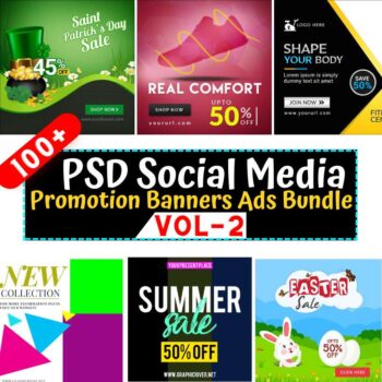 100+ PSD Social Media Promotion Banners Ads Bundle - Vol-2