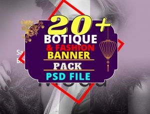 20 Boutique and Fashion Banner PSD Pack Cheapest Price