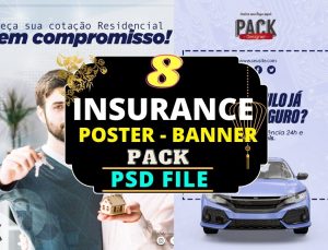 Insurance Banner PSD Bundle Cheap Price