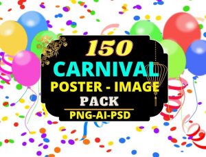 150 CARNIVAL POSTER PSD PACK BUNDLE CHEAP PRICE