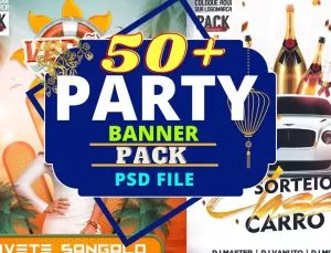 Party Banner PSD Bundle Cheap Price