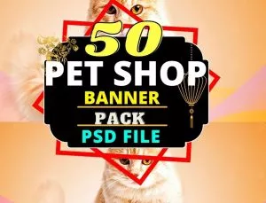 Pet Shop Banner PSD Bundle