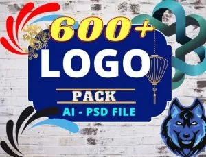 600+ Logo Bundle Ai PSD Pack Bundle Cheap Price