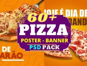 Pizza Banner PSD Pack Bundle