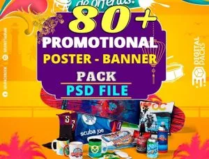 80+ Promotional Banner PSD Pack Bundle Cheap Price