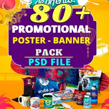 80+ Promotional Banner PSD Pack Bundle Cheap Price