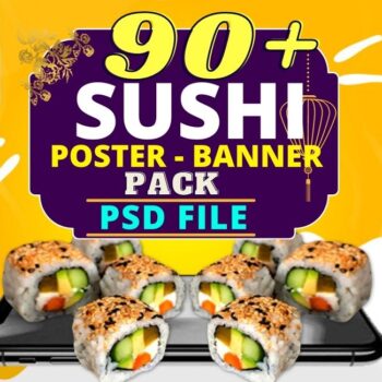 Sushi Banner PSD Pack Bundle